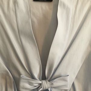 Dolce & Gabbana Low cut button down with tie front